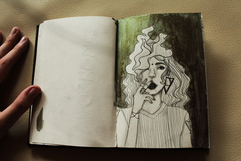 Drawn in Erfurt // Please don't smoke though.