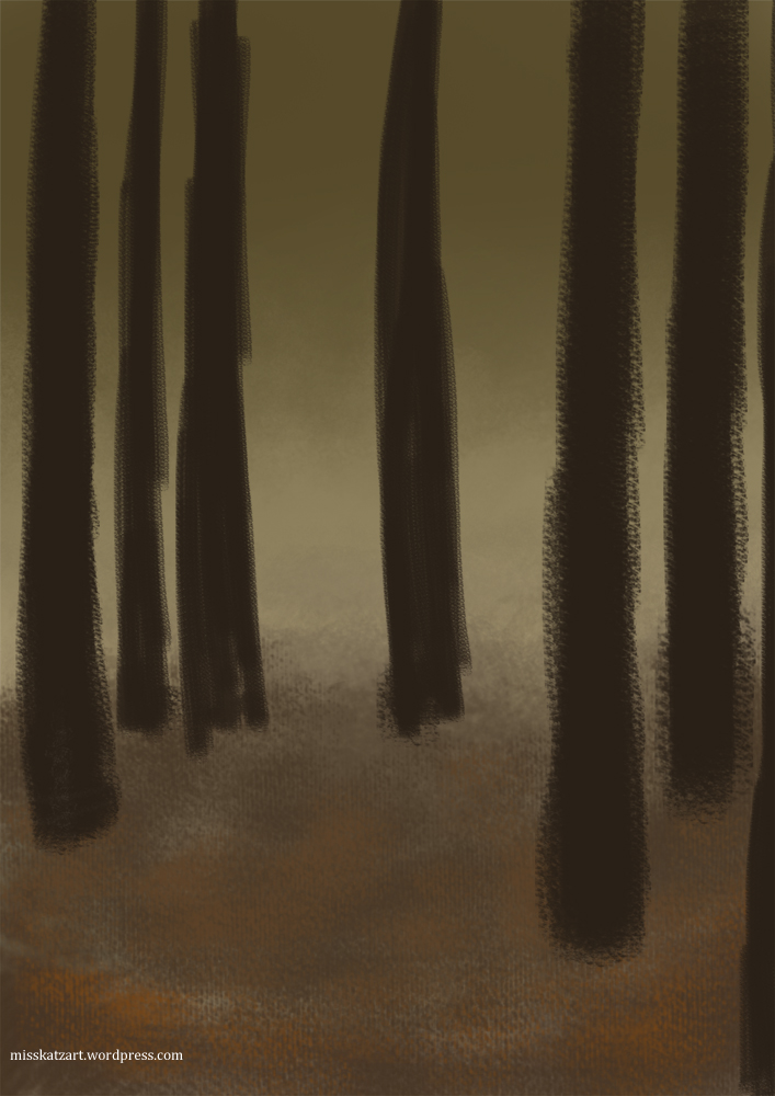 Rough sketching of the trees