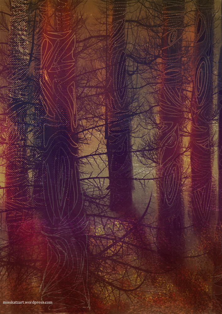 Red & Blue layers on top to give it a more spooky/autumn-ish effect