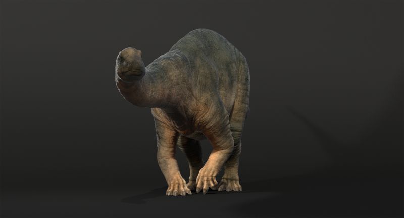 Brontosaurus Rigged Missset - Landscape Textures - Beautiful Mobile Collection