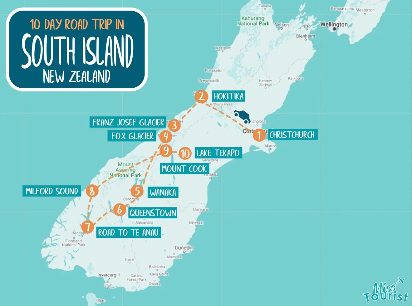 Road Map South Island New Zealand Update To Our South Island Driving 