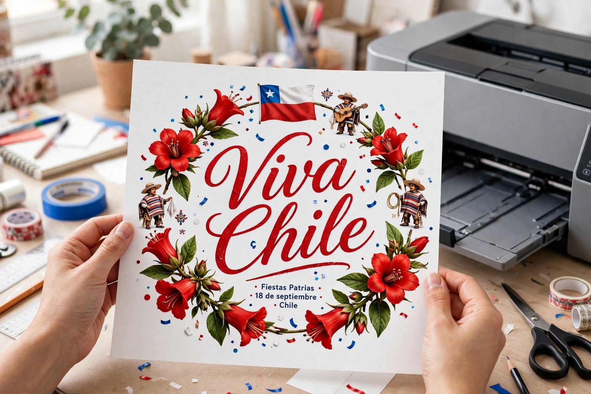 Polera Viva Chile para celebrar en este 18 de septiembre!