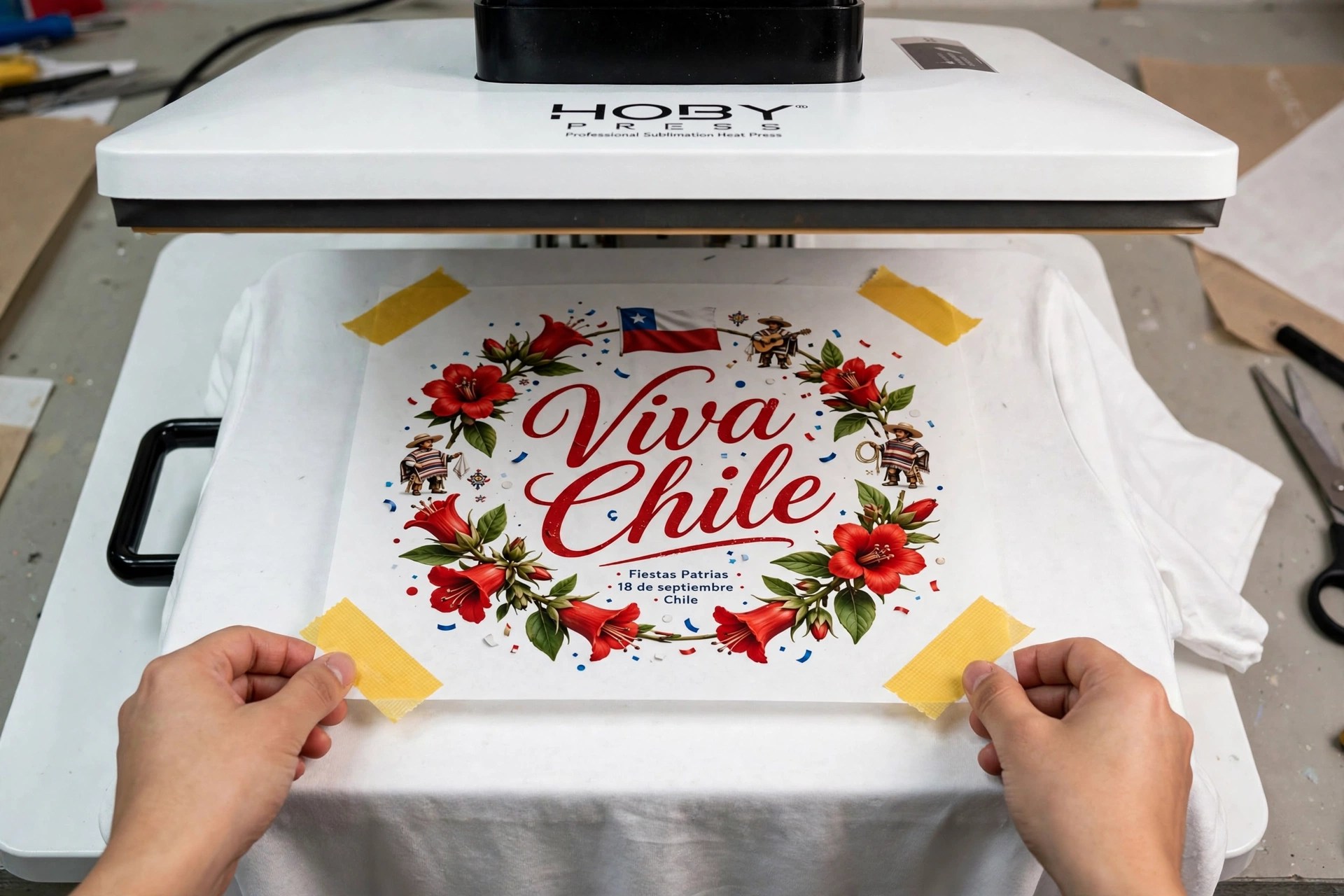 Polera Viva Chile para celebrar en este 18 de septiembre!