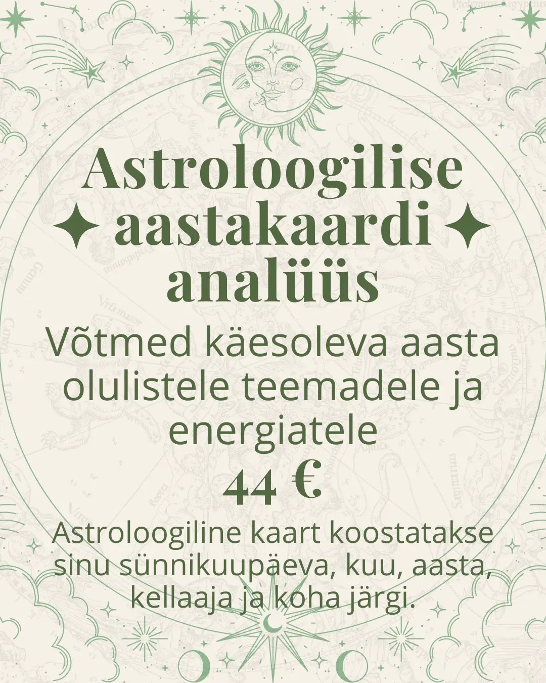 Astroloogilise aastakaardi analüüs - Ülle London | Mituteed