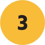 A large black number 3 centered on a solid yellow-orange circle with a light gray background. - Mixan Mudjacking A large black number 3 centered on a solid yellow-orange circle with a light gray background.