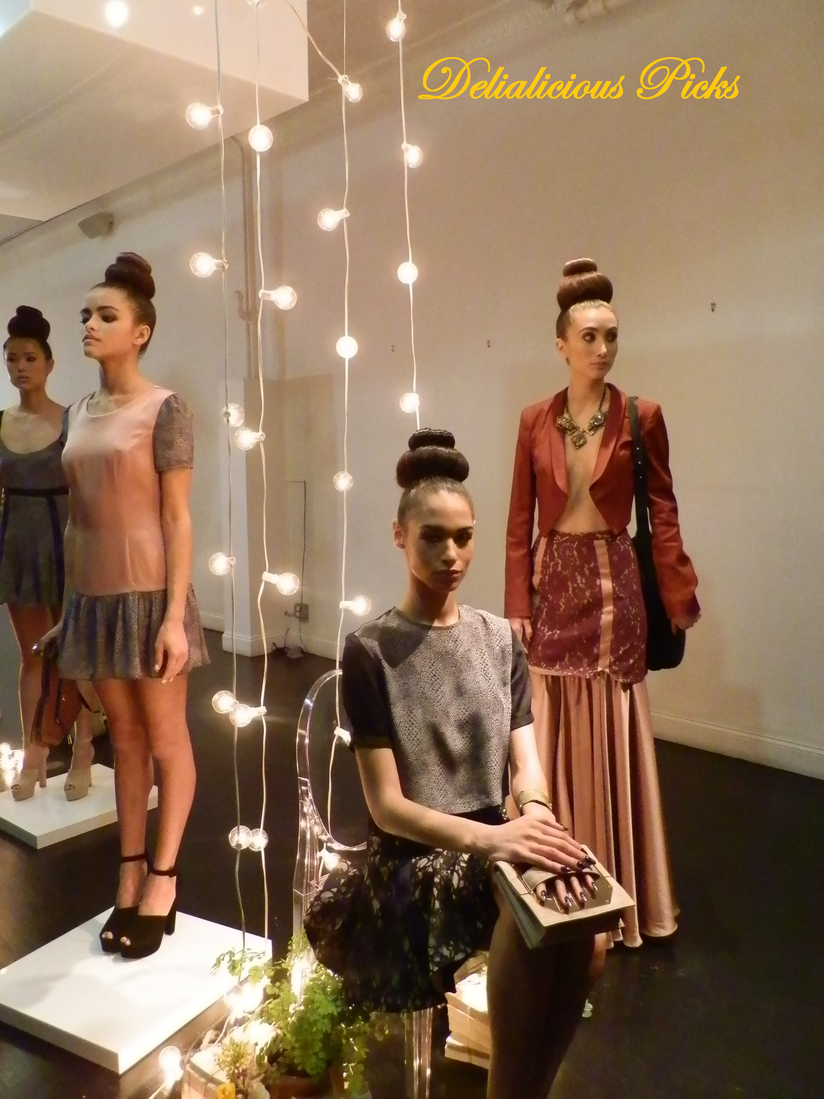 Models posing at the by Misha A/W Presentation