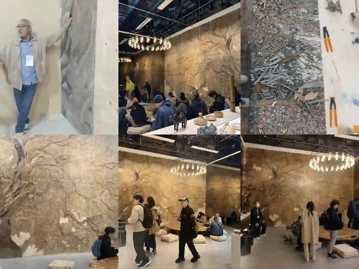 الزيتونة : لوحة فنية من الفسيفساء للفنان التشكيلي الطيب زيود