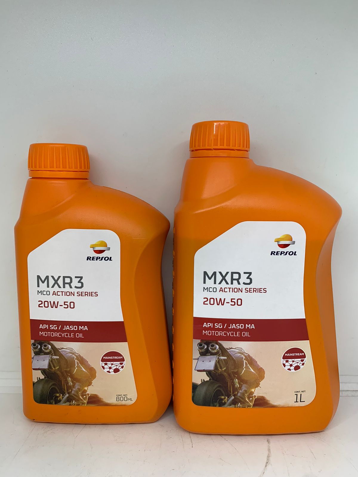 Repsol MXR3 Sae 20w/50 Pelumas Motor Manual kemasan isi 800ML & 1 Liter