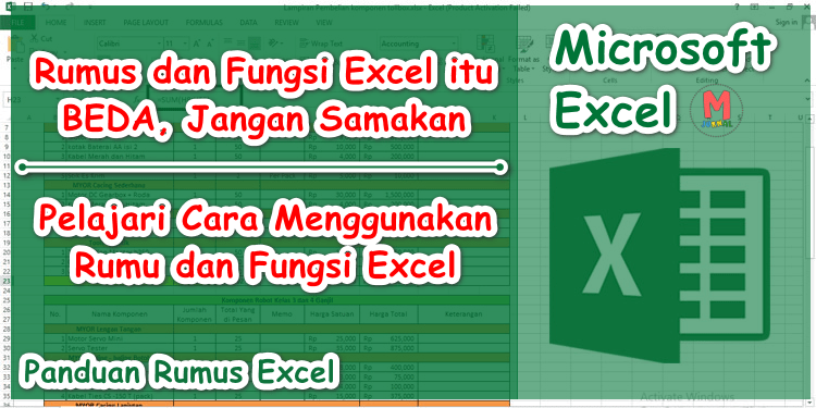 Fungsi Dan Rumus Microsoft Excel ini Beda. Cara menggunakan rumus, edit, copy paste, dll