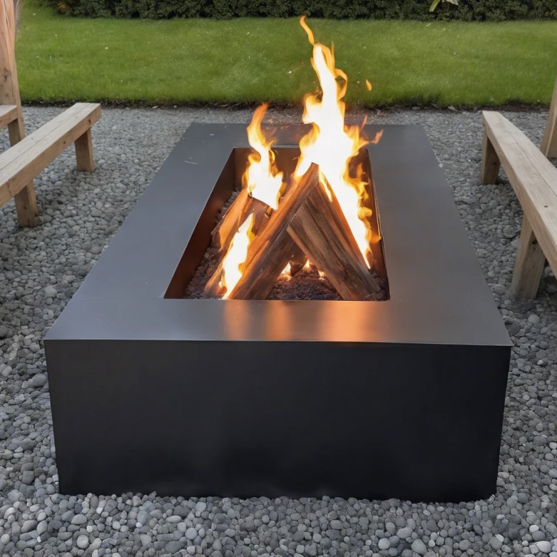 Rectangular Steel Fire Pit Free Shipping Mk Design Elements - Download Gorgeous Colorful Photo | Retina
