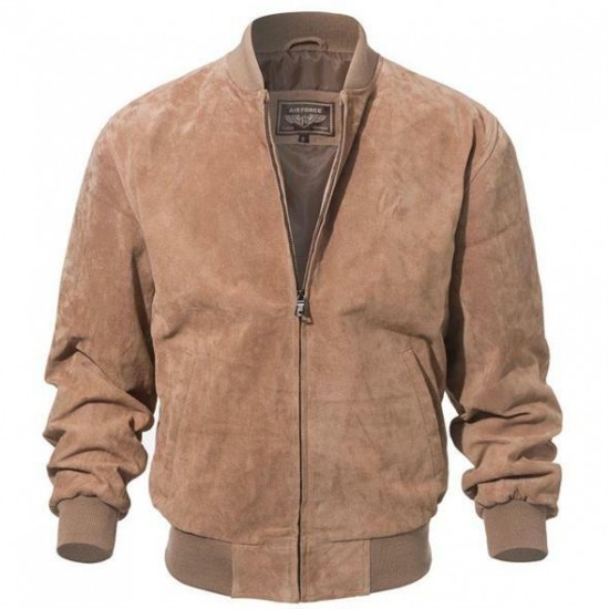 tan suede aviator jacket