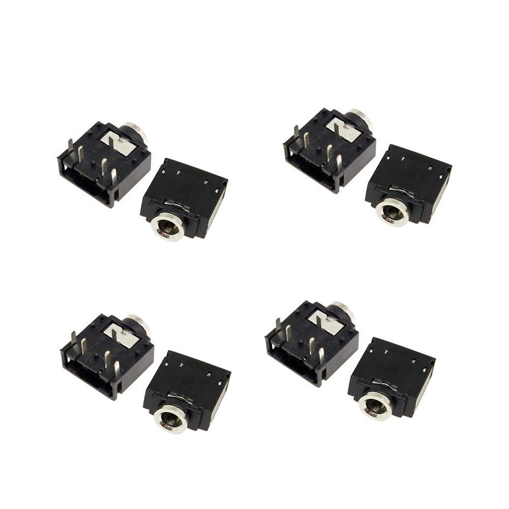 PJ-307 PCB Mount Horizontal 3.5mm Metal Mouth Female Stereo Audio