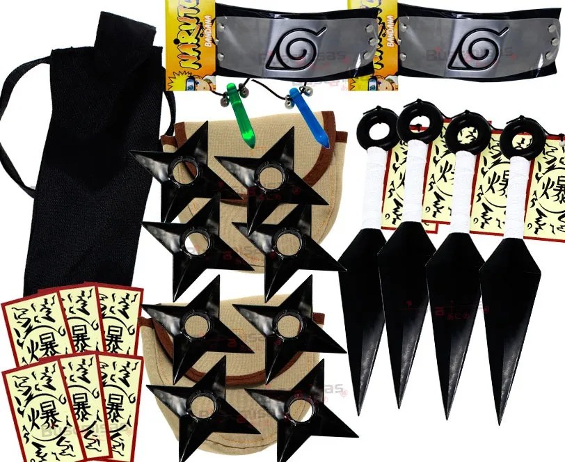 Um kunai e um shuriken são de . Kit Naruto Kunai Shuriken Bandana Page 2 Lifeanimes Com