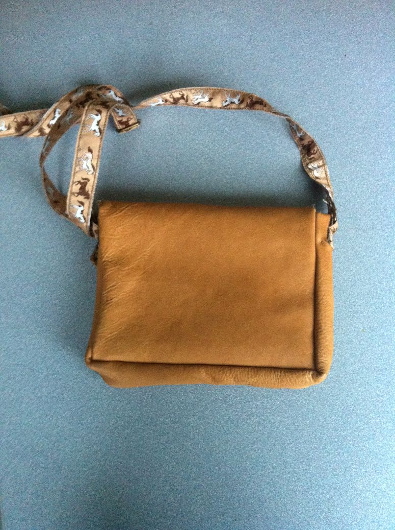Petit Sac à Main Polyester Noir/marron - Occasion Bon état, Fermeture éclair