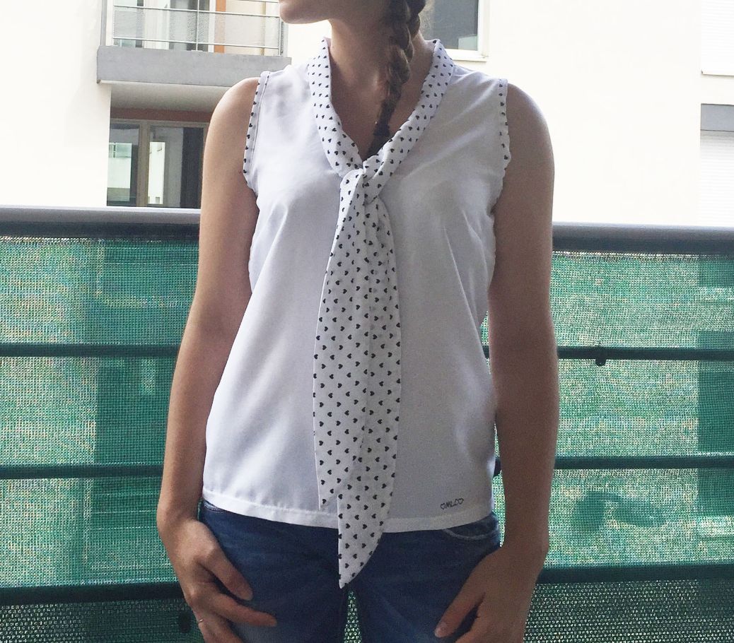 Pull Col Lavallière Tricot Chic - Gris, Taille F40, En Parfait état Occasion