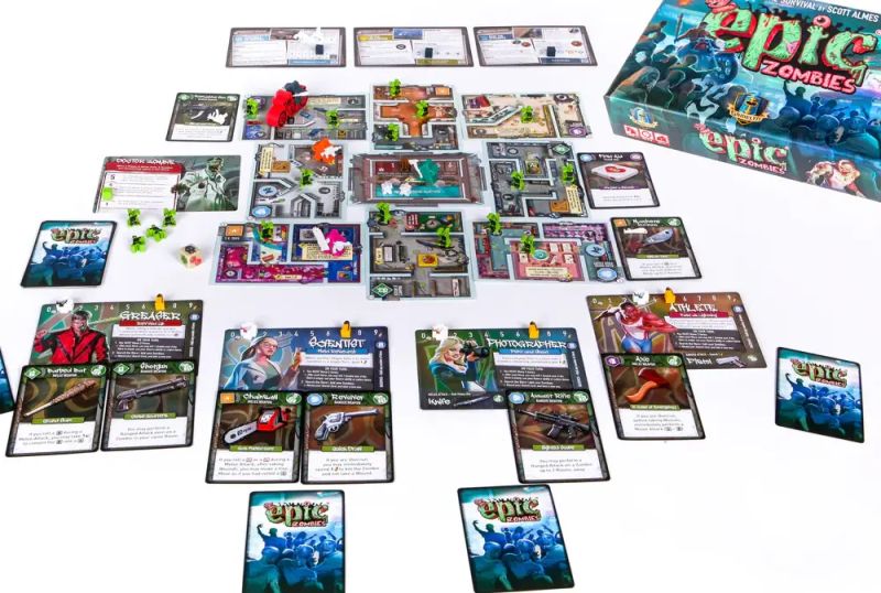 Tiny Epic Zombies Dryad Games - Modern City Illustration - Retina