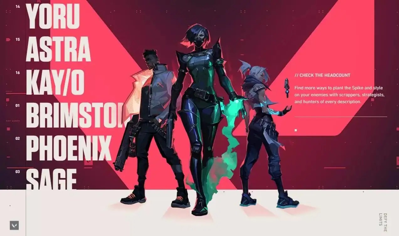 Valorant Agents Page Concept Design Concept Design Sports Design Inspiration Design 