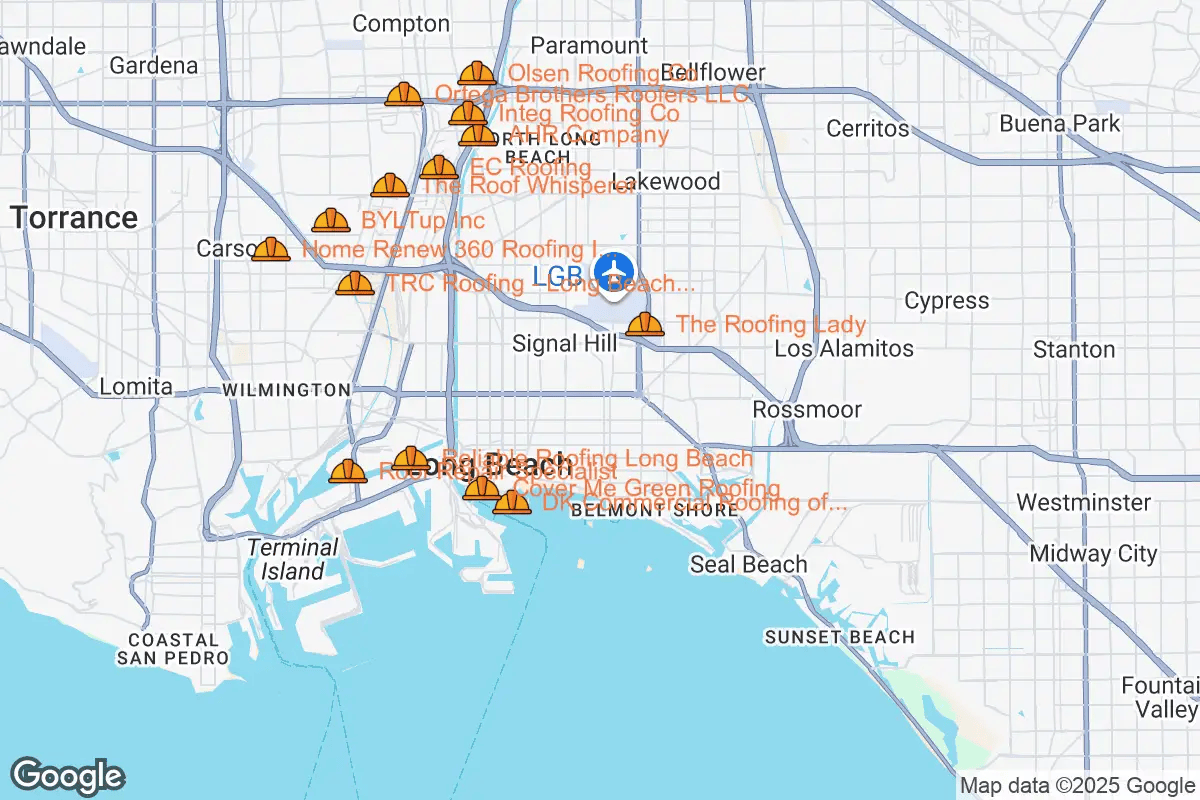 Long Beach Roof Replacement Costs CA Powered By AI Jul 2026 Map Long Beach California Composite 