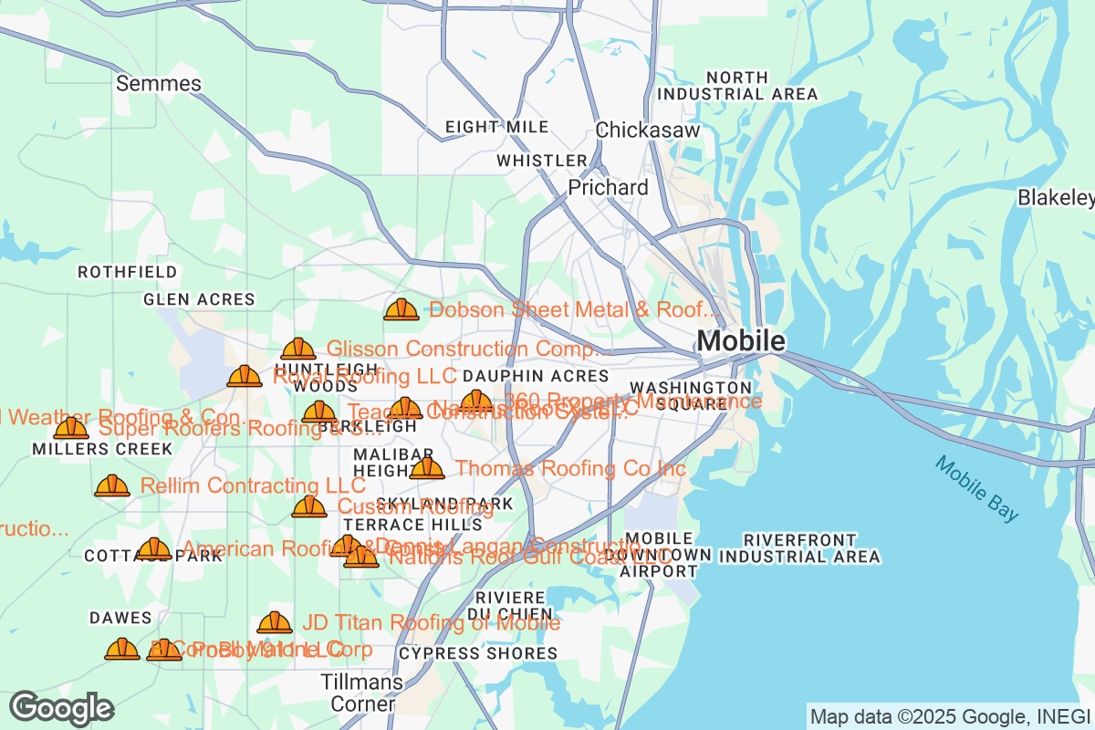 Mobile Roof Replacement Costs Powered By AI Jul 2026 Map Mobile Alabama Composite 