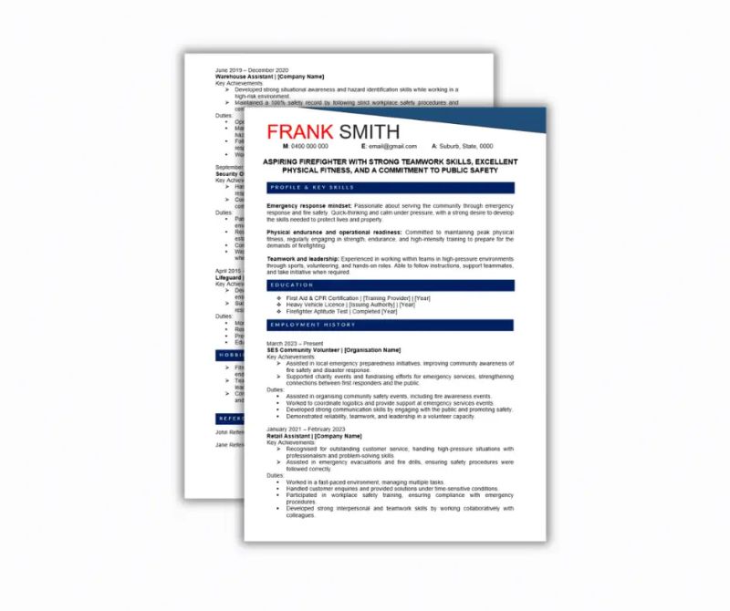 Firefighter Resume Template Examples Writing Tips - Elegant Ocean Art - Ultra HD