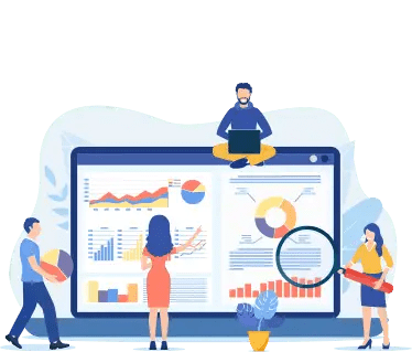 Data Analytics Visualization Services Ample Websol - Professional Desktop Gradient Illustrations | Free Download