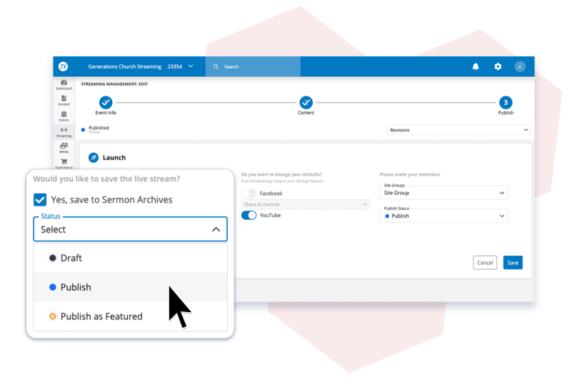 Church Streaming Software Sharefaith - Premium Light Art Gallery - Full HD