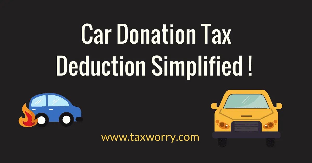 Can you donate a car for tax write off