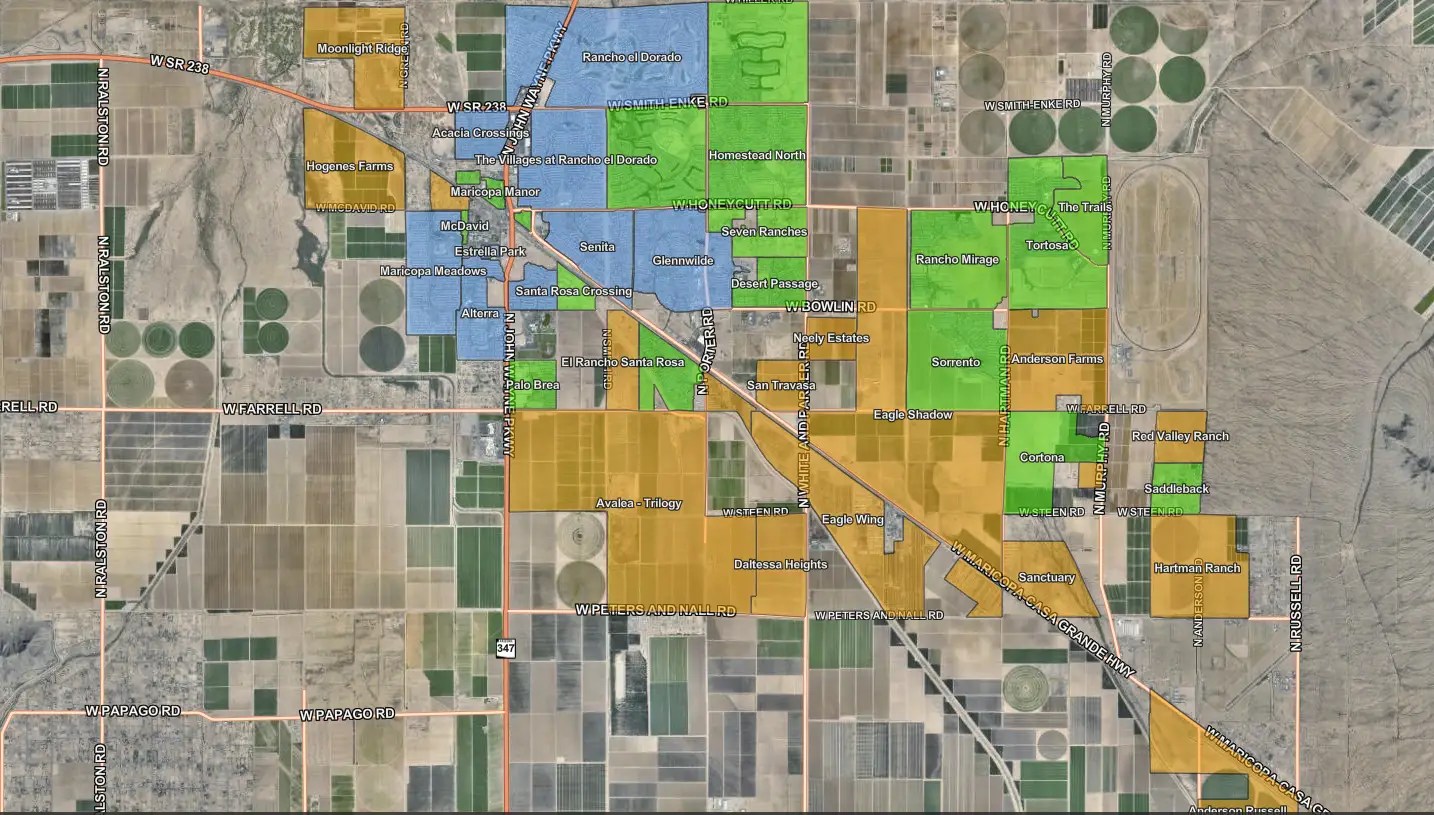 Maricopa Map Maricopa Home Realty Future Subdivision Outlook As Of 8 2022 