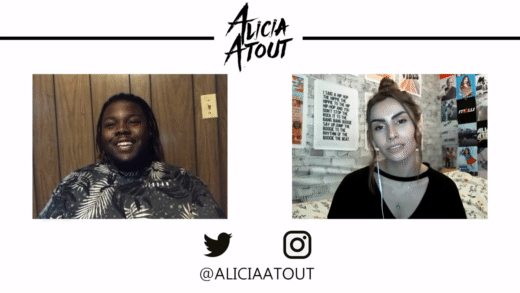 Calvin Tankman talks with Alicia Atout