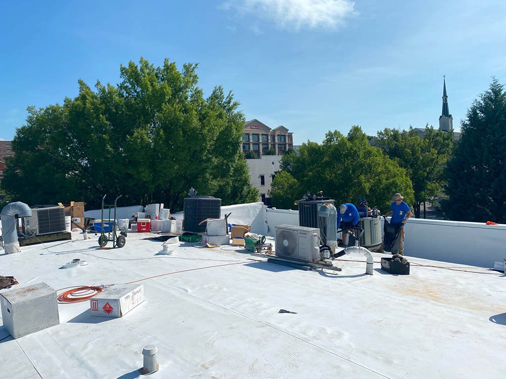 Commercial TPO Roof Replacement in Athens GA