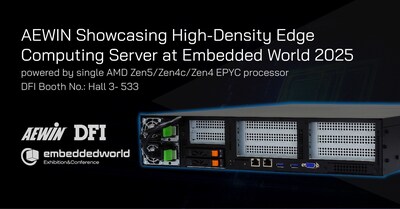 AEWIN demonstreert high-density edge computing server op Embedded World 2025