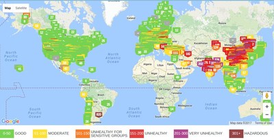 AirVisual Creates Stunning 3D Air Pollution Map Allows Developers AirVisual Air Quality Pollution API 