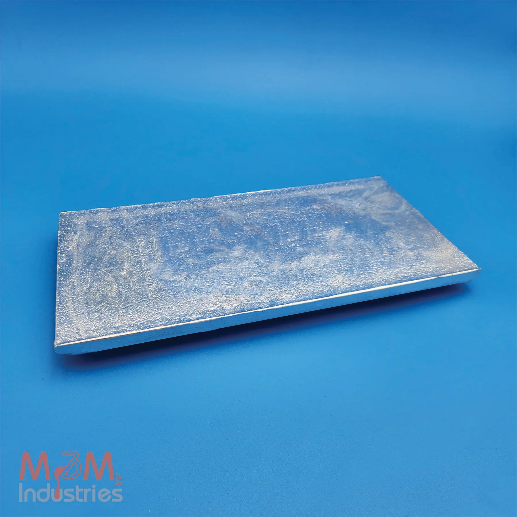 M10 Zinc Anode Plate manufactured in the USA from MIL-A-18001 zinc alloy. 10 lb sacrificial anode plate for marine, industrial, and custom cathodic protection applications.