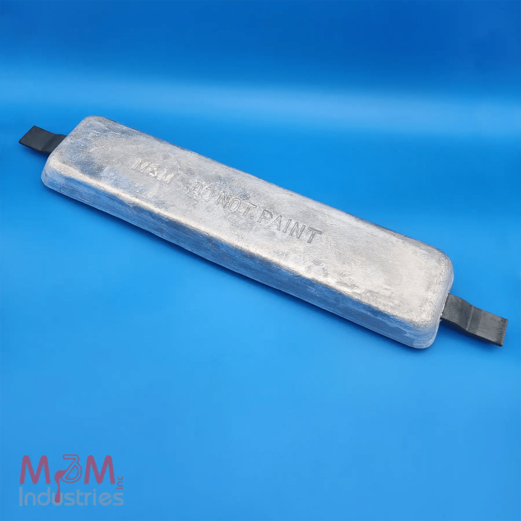 AA-1-23H Aluminum Sacrificial Anode, weld on style, Measuring 24″ x 5″ x 1-15/16", MIL-A-24779 Aluminum Alloy, nominal weight of 23 lbs, Made in USA, Cathodic Protection