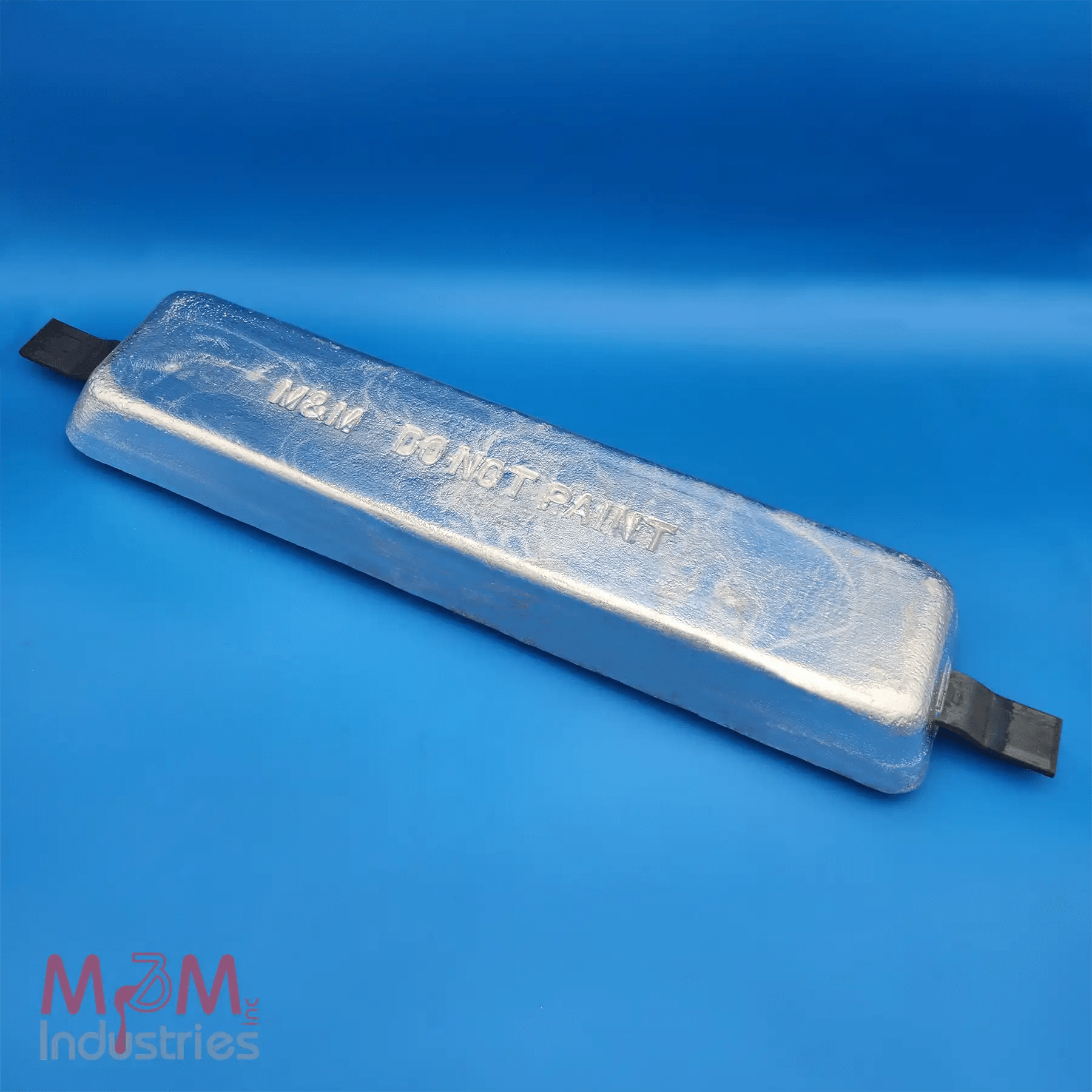AA-1-29H Aluminum Sacrificial Anode, Weld on style, Measuring 24″ x 5″ x 2-½", MIL-A-24779 Aluminum Alloy, Nominal weight of 29 lbs, Made in USA