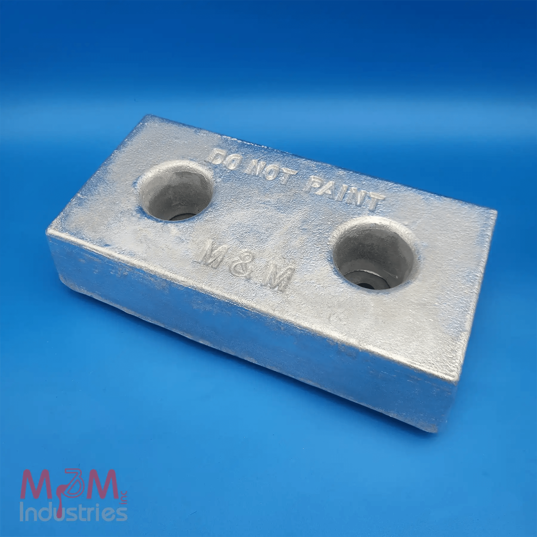 AHC-20 Aluminum Sacrificial Anode, Weld on style, Measuring 6″ x 12″ x 2-½″, MIL-A-24779 Aluminum Alloy, Nominal weight of 18 lbs, Made in USA, Cathodic Protection