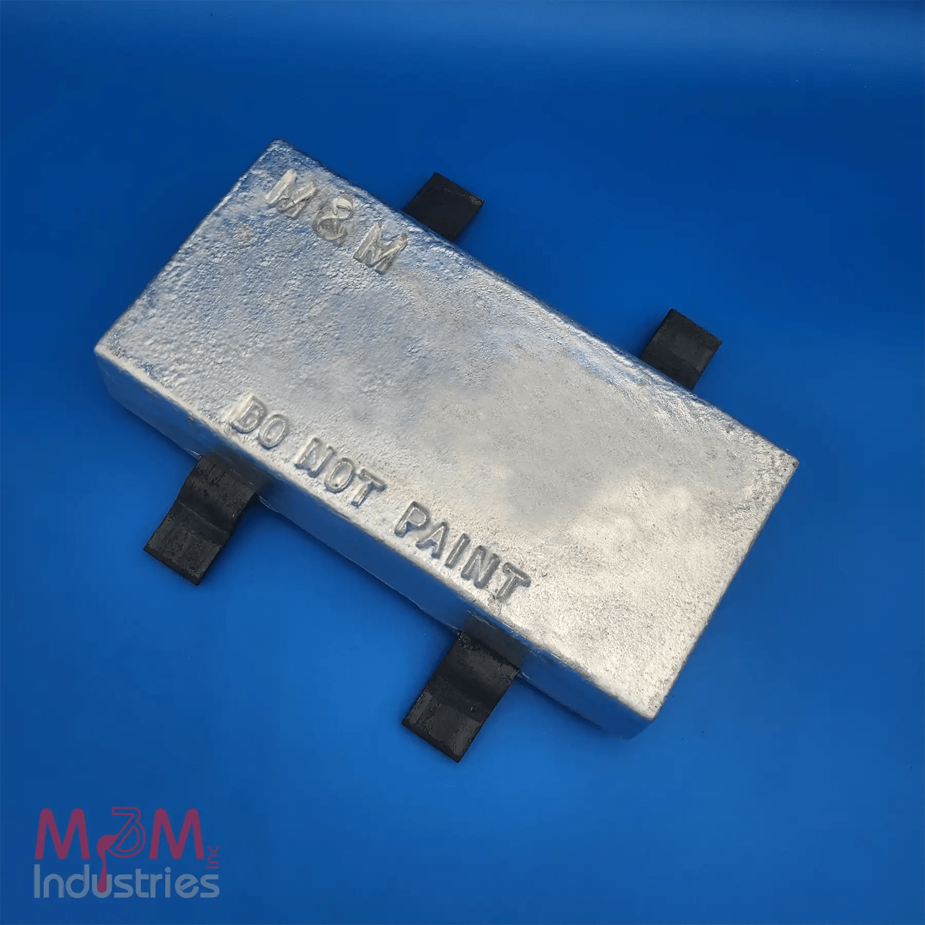 AHS-20 Aluminum Sacrificial Anode, Weld on style, measuring 6″ x 12″ x 2-½″, MIL-A-24779 Aluminum Alloy, Nominal weight of 18 lbs., Made in USA, Cathodic Protection
