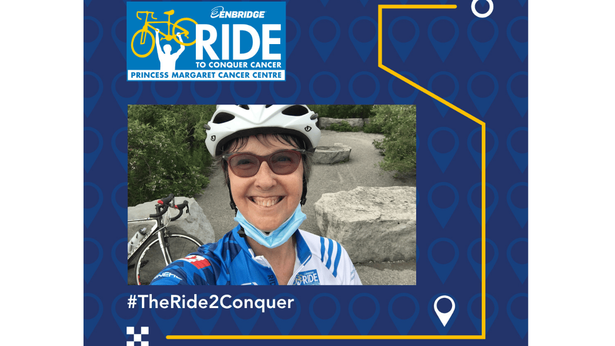 Margaret Lynch cycles for cancer research during the pandemic