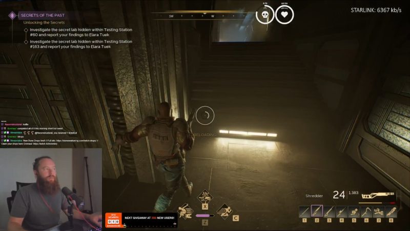 on the way to the deeper floors of
secret lab