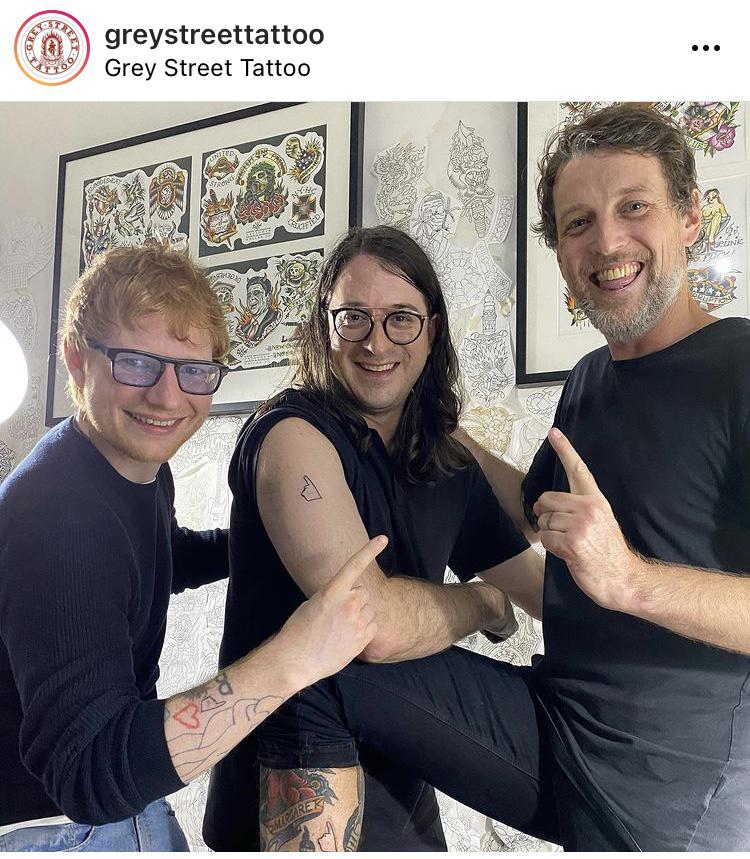 Ed Sheeran Gets Tribute Tattoo Following Friend's Death - Dublin's Fm104