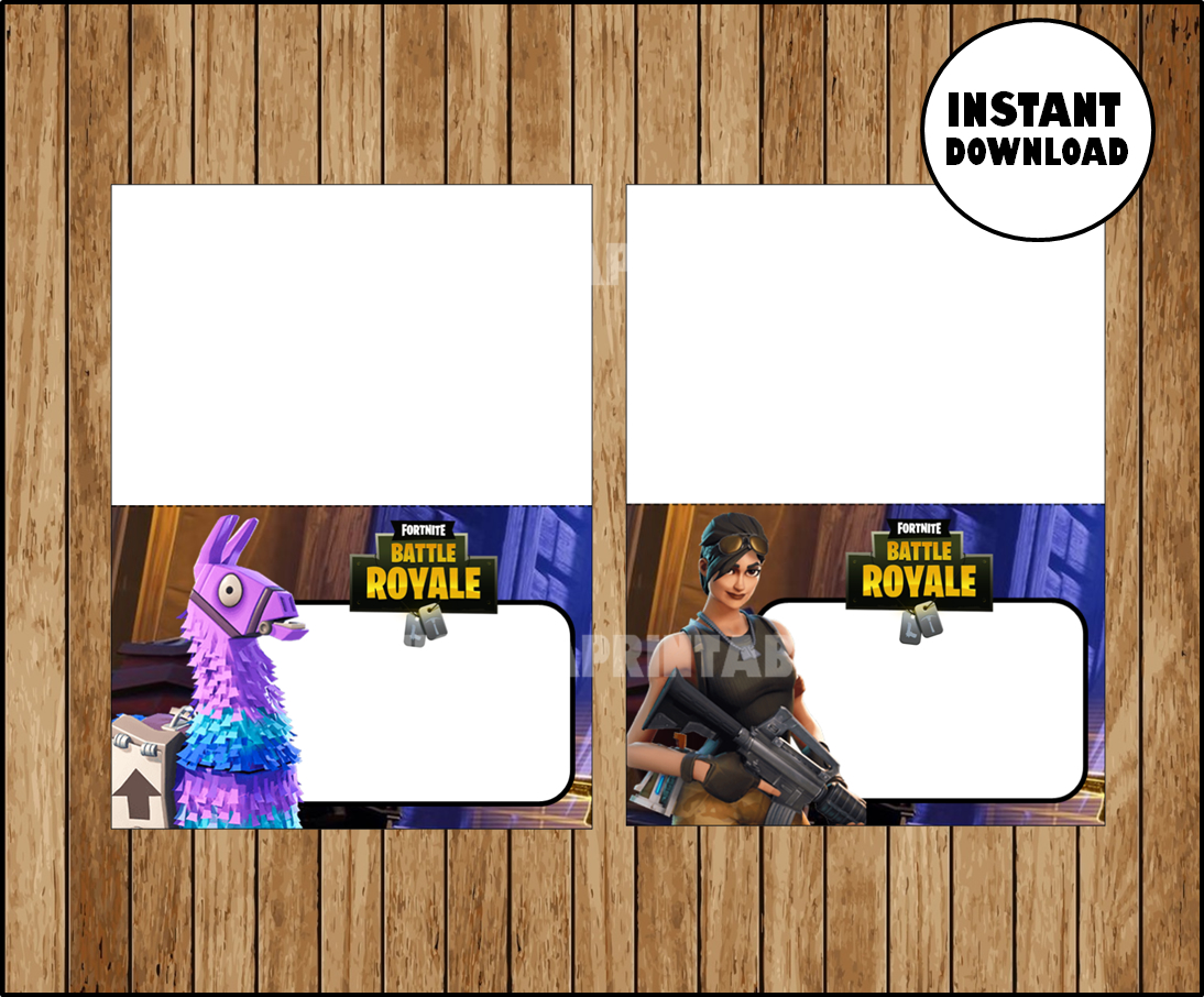 fortnite food labels printable fortnite food tent cards fortnite