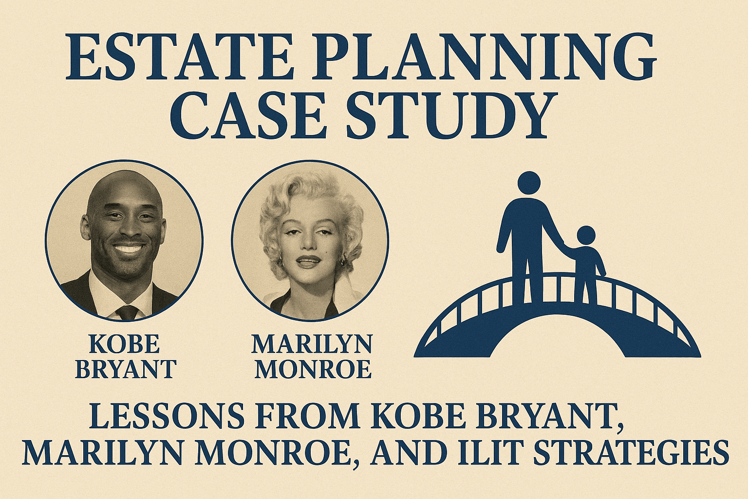 Estate planning case study featuring Kobe Bryant, Marilyn Monroe, and ILIT strategies for legacy protection and generational wealth