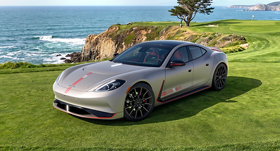 The MY2027 Karma Gyesera Grand Coupe arrives at Karma Automotive dealerships in December with a Base MSRP of $139,995USD. The new Gyesera will be shown at the 75th Pebble Beach Concours d'Elegance with a 1-of-1 "PB75" livery in homage to this milestone occasion. 