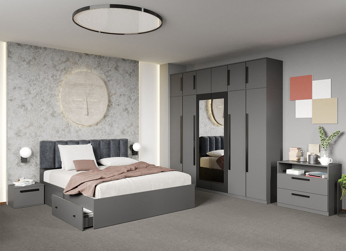 Set dormitor complet Gri