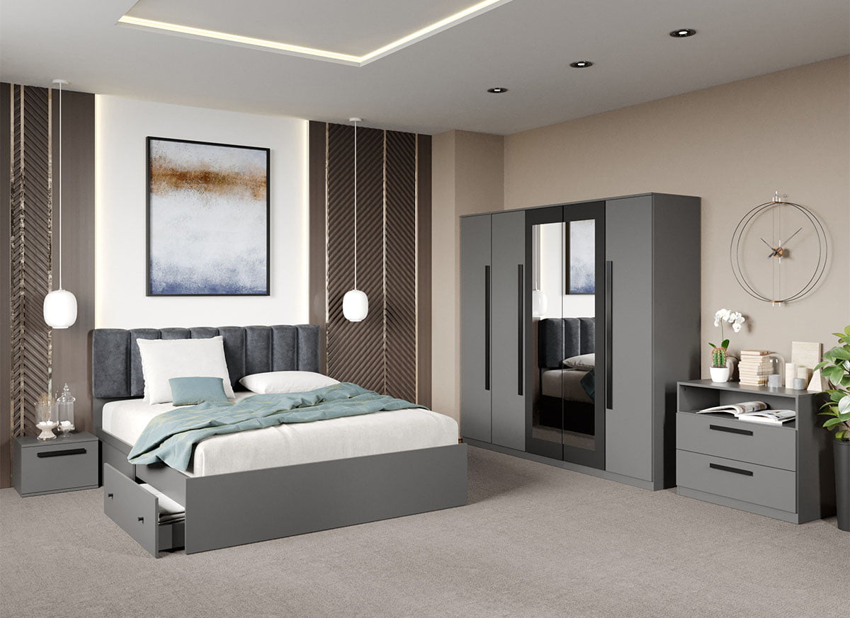 Set dormitor complet Gri