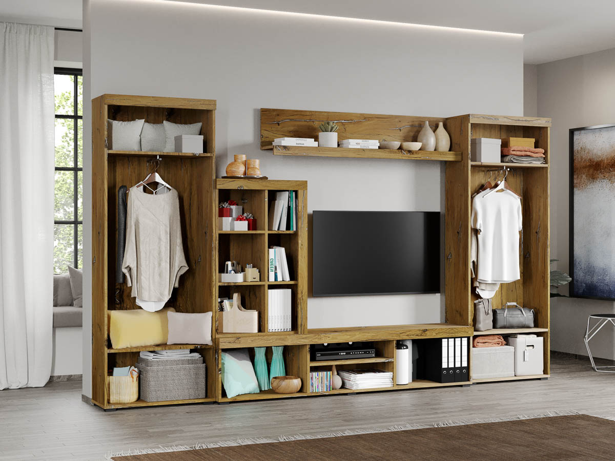 Set Mobilier Living Gri cu Flagstaff-Atena-C02 - mobidea