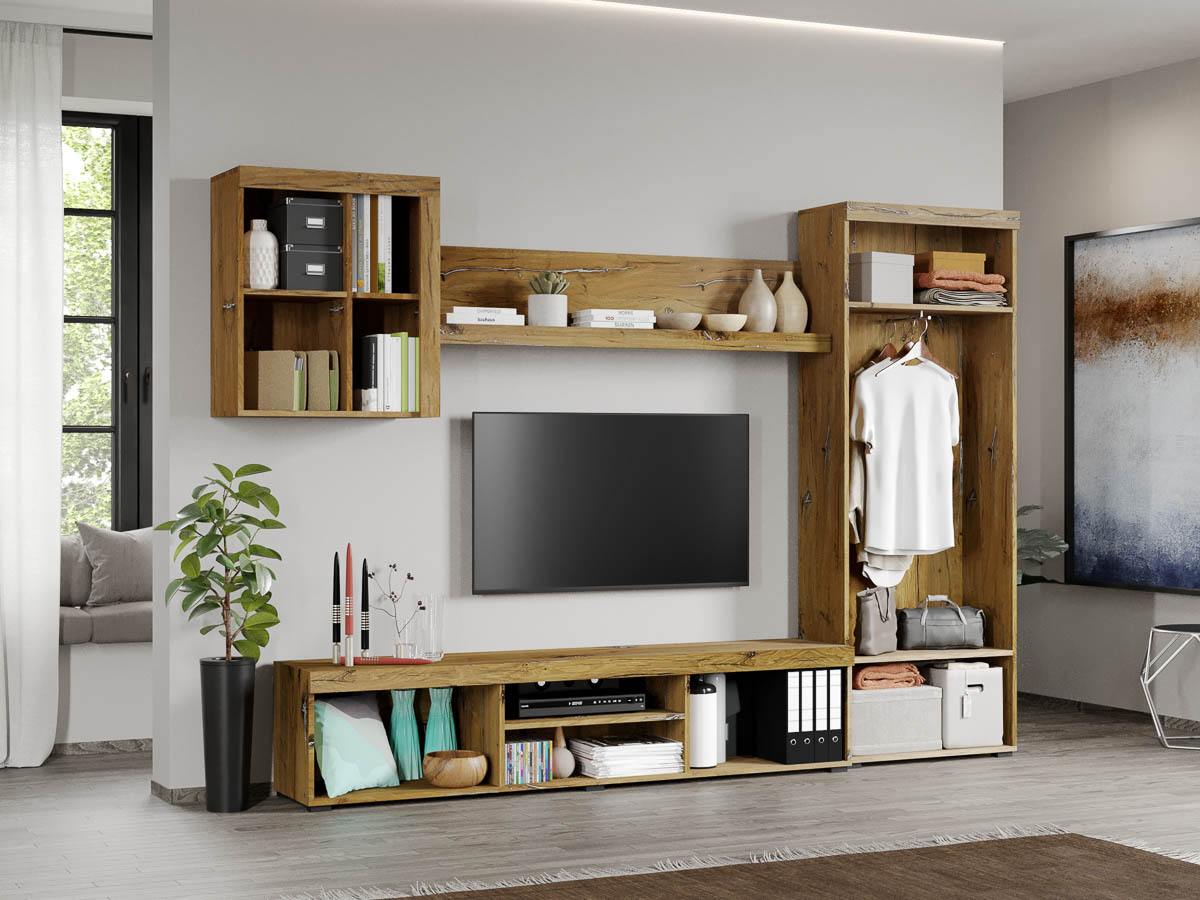【なっお】①Fourleaf Base Set Mobilier Living Gri cu Flagstaff-Atena-C16 - mobidea
