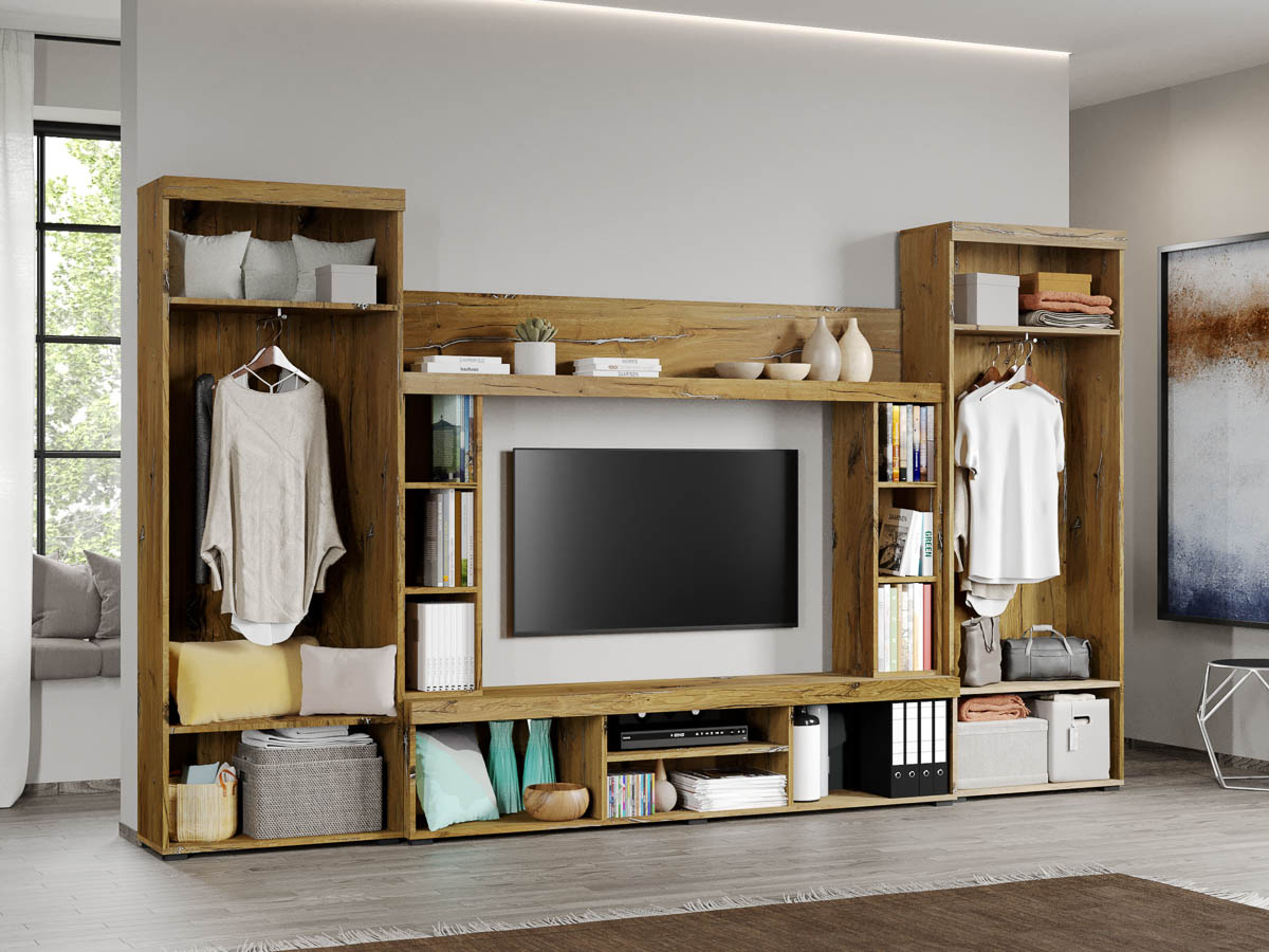 Set Mobilier Living Gri cu Flagstaff-Atena-C06 - mobidea