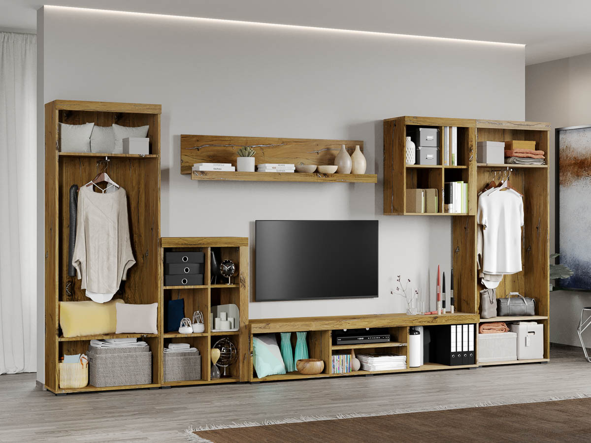 Set Mobilier Living Gri cu Flagstaff-Atena-C09 - mobidea