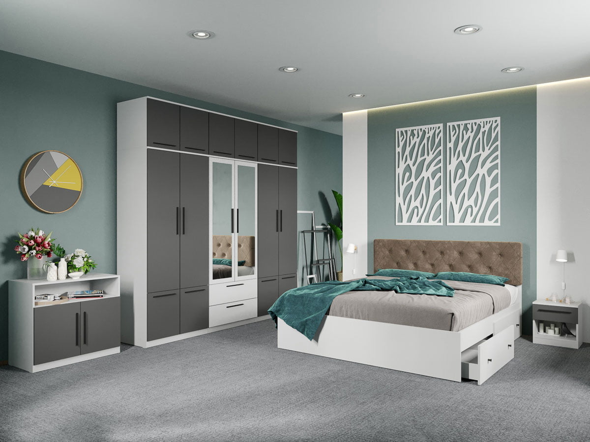 Set dormitor complet Gri